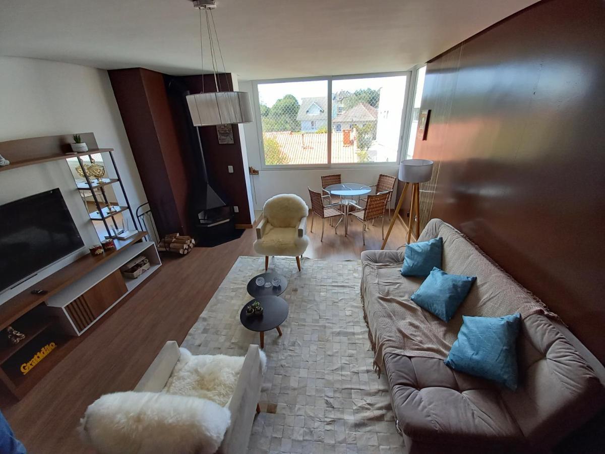 Gramado - Apartamento Aconchegante Com Lareira E Churrasqueira Екстериор снимка